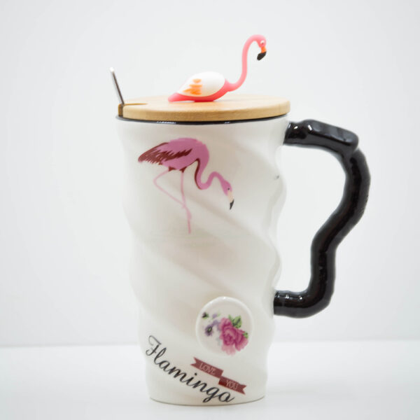 Mug flamingo with spoon – مج فلامنجو مع معلقة (الكمية محدودة )