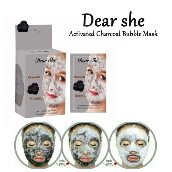 Activated Charcoal Bubble Mask by Dear she – قناع فقاعة الفحم المنشط