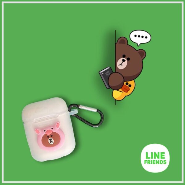 BROWN AIRPODS case from line friends – غطاء لسماعات الاذن بشخصية براون من لاين فرندز