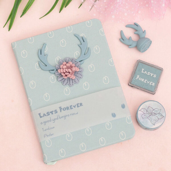 forest Elk Notebook Kawaii- دفتر ملاحظات غابات الأيائل